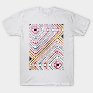 Blue and red pattern drawing art T-Shirt